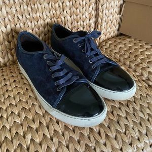 Lanvin Men’s Shoes Suede and Patent Leather size 10
